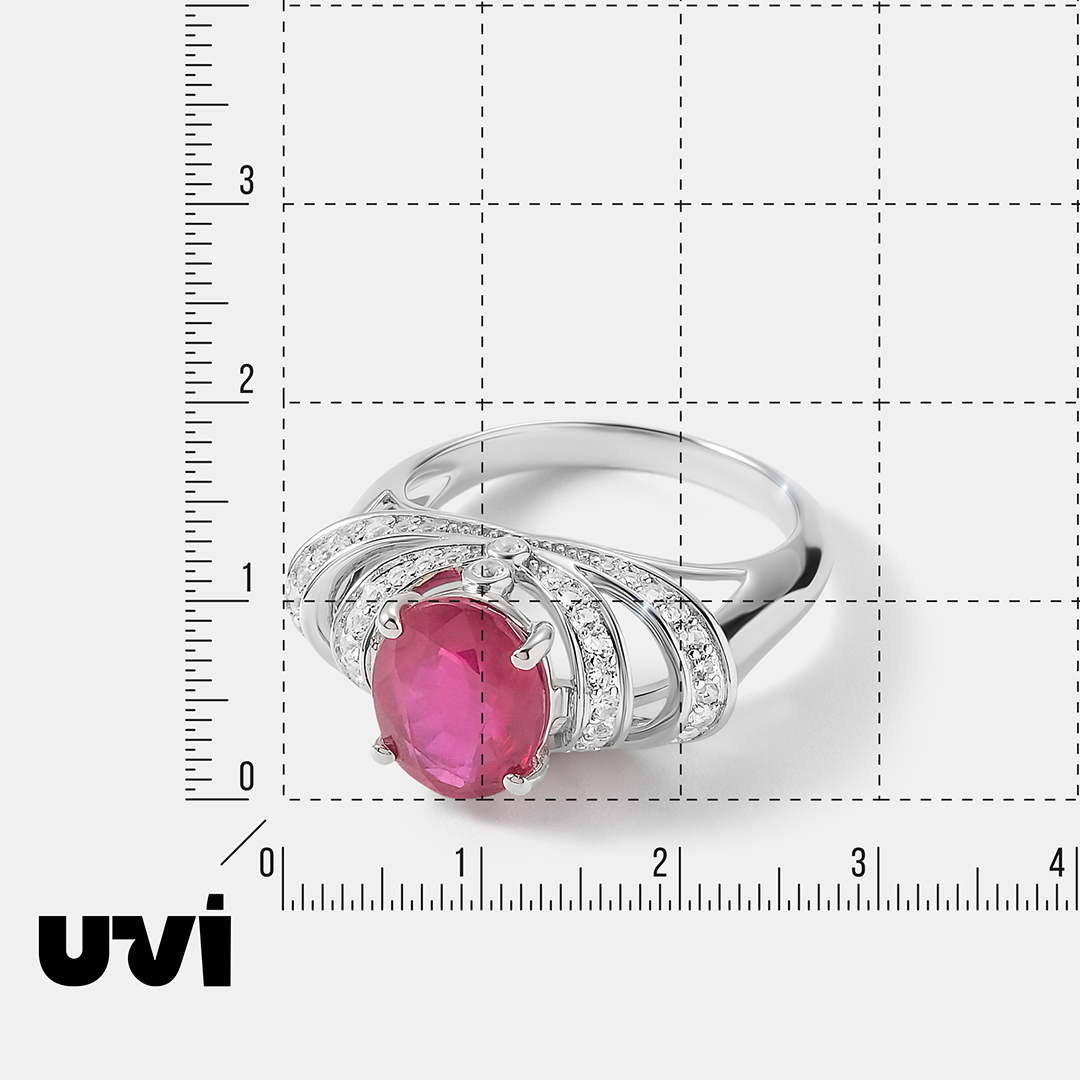 Серебряное кольцо с рубином