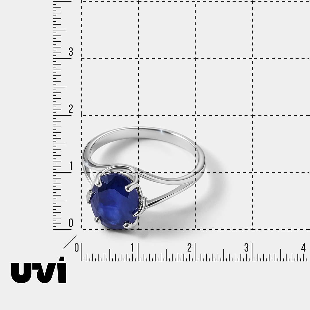Серебряное кольцо с сапфиром