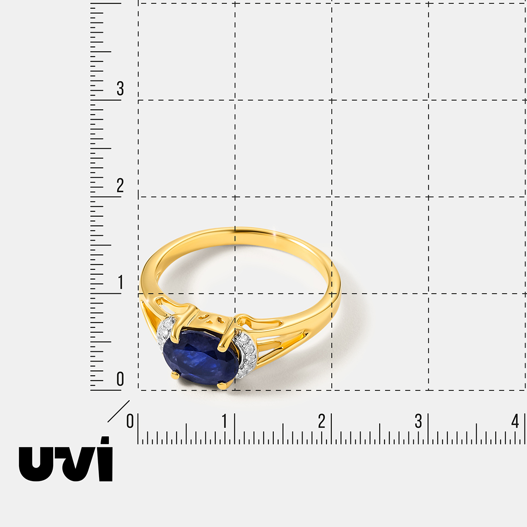 Серебряное кольцо с сапфиром
