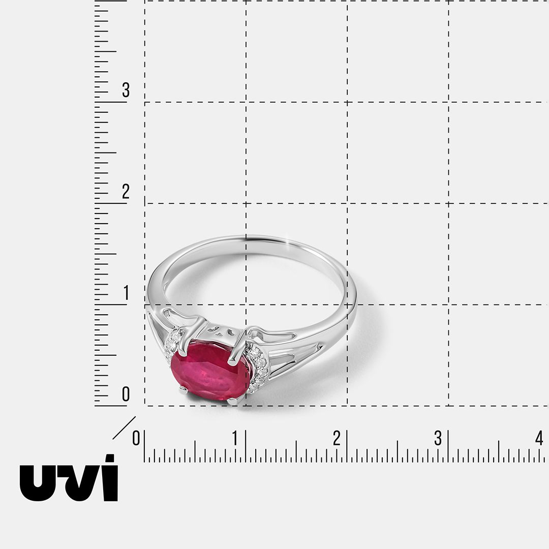 Серебряное кольцо с рубином