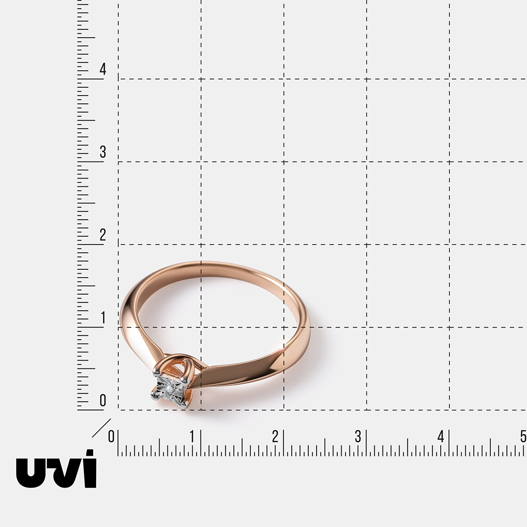 Серебряное кольцо с бриллиантом