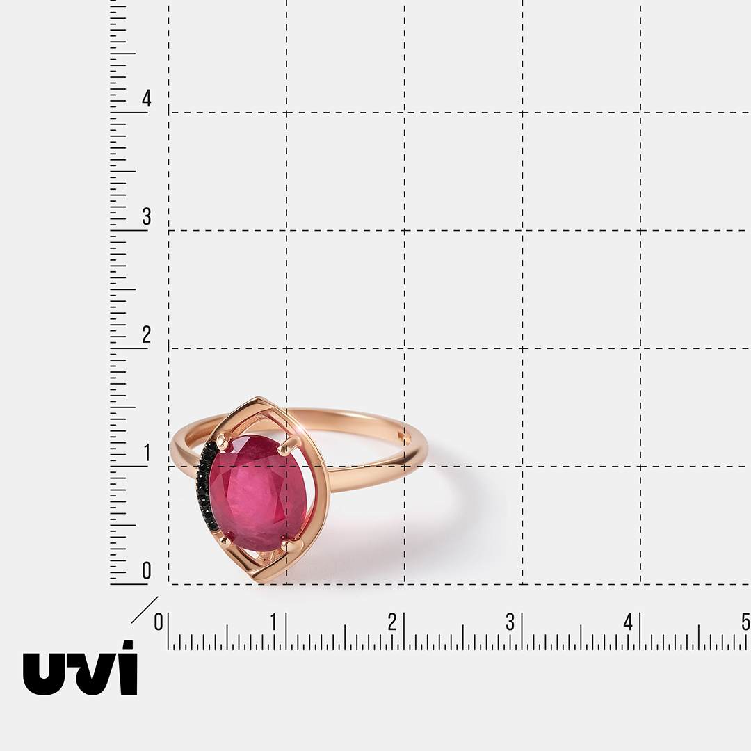 Серебряное кольцо с рубином