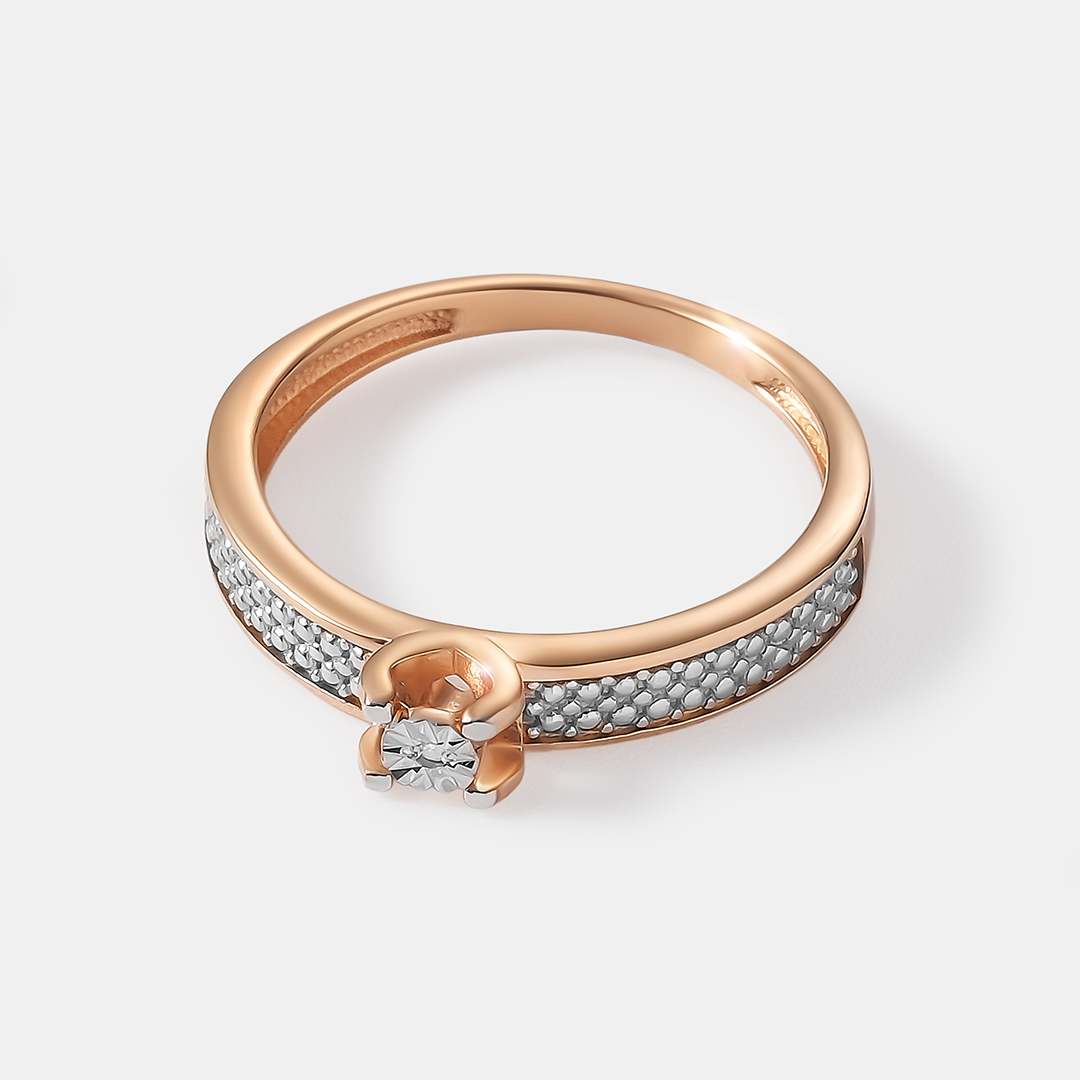 Серебряное кольцо с бриллиантом