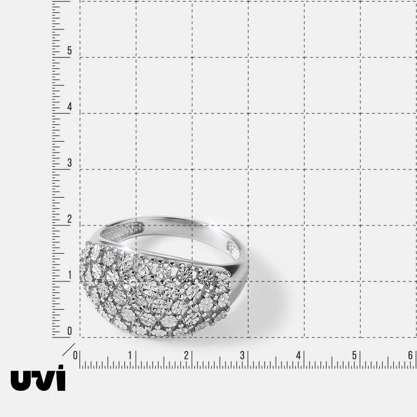 Серебряное кольцо с бриллиантом