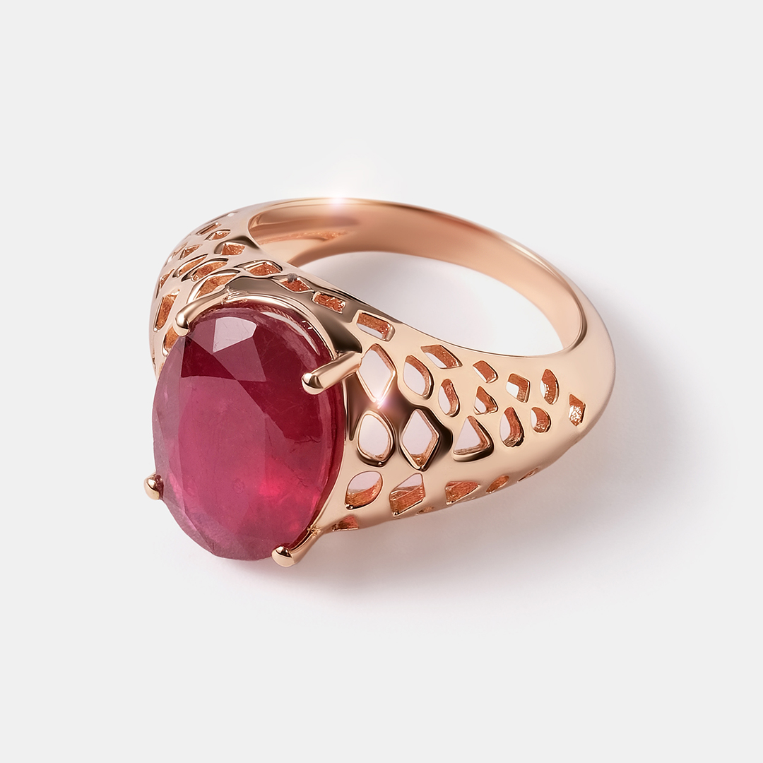 Серебряное кольцо с рубином