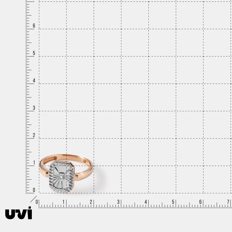 Серебряное кольцо с бриллиантом