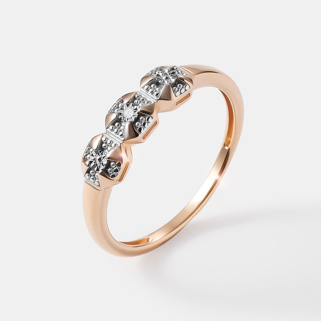 Серебряное кольцо с бриллиантом