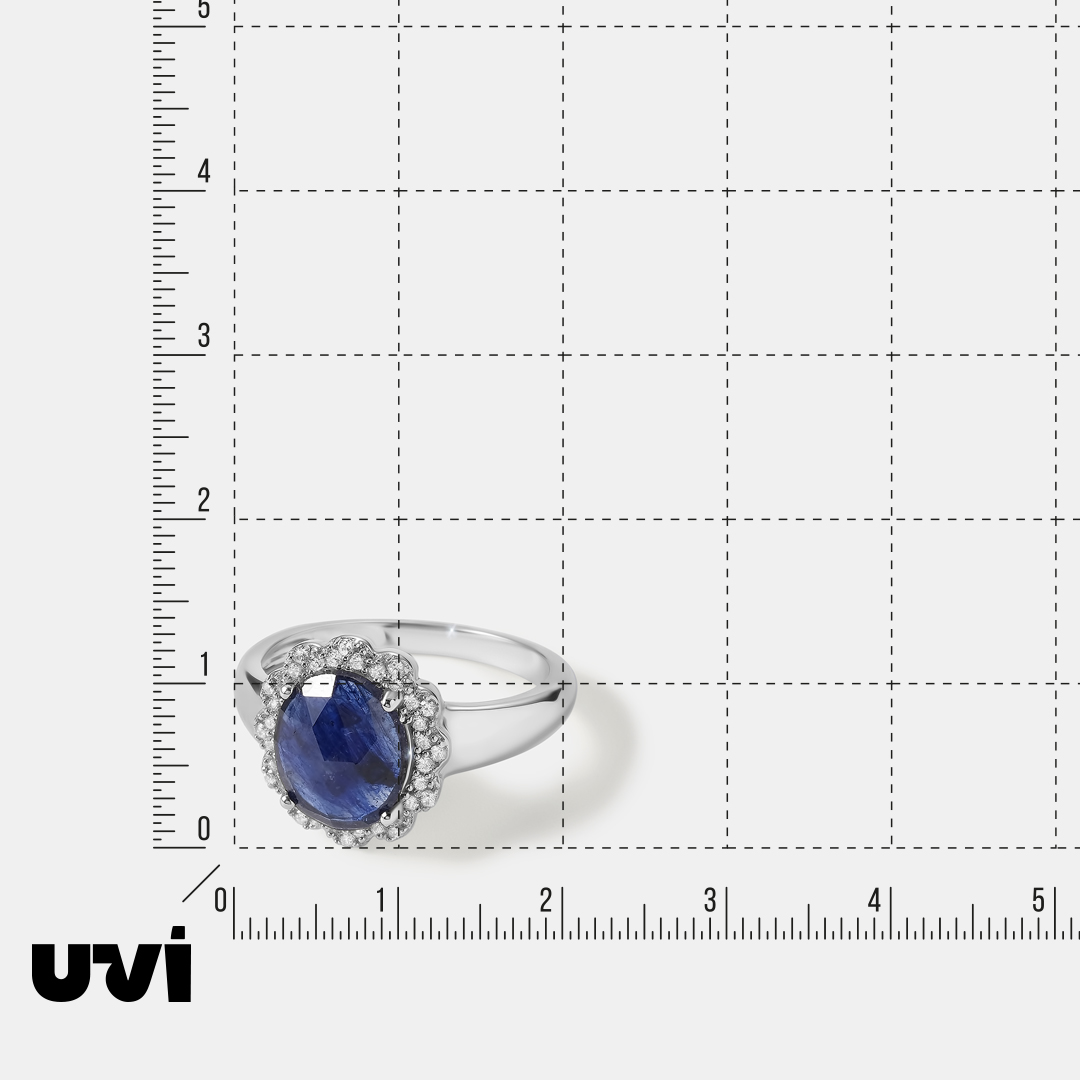 Серебряное кольцо с сапфиром