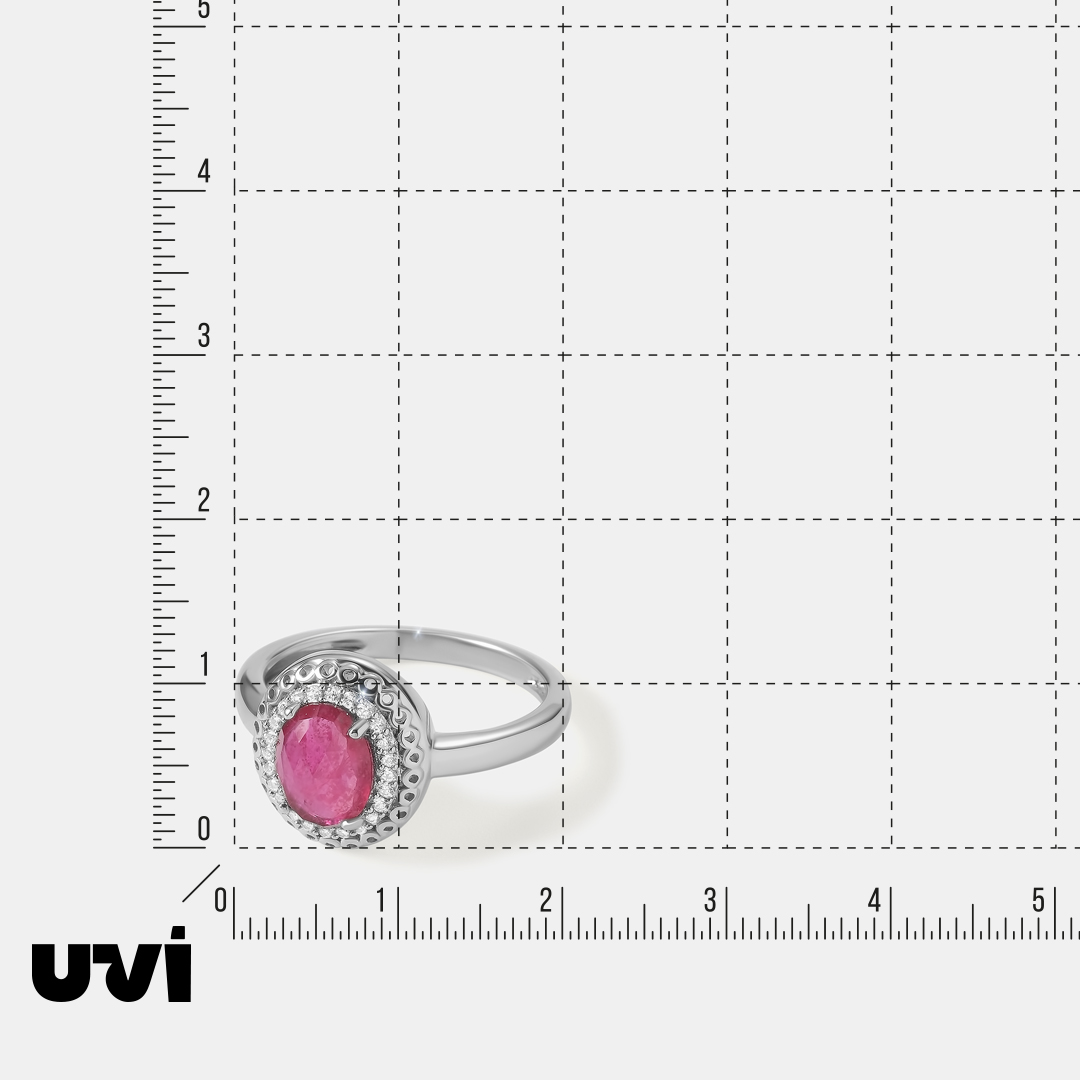 Серебряное кольцо с рубином