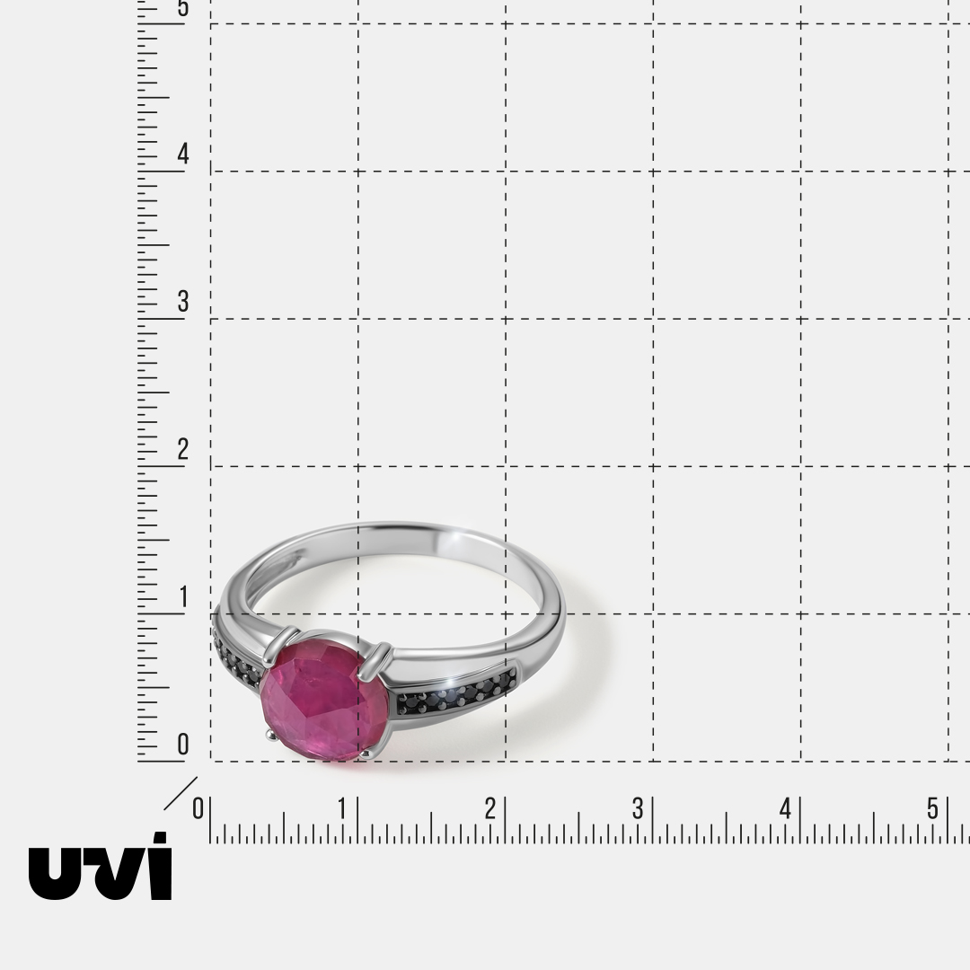 Серебряное кольцо с рубином