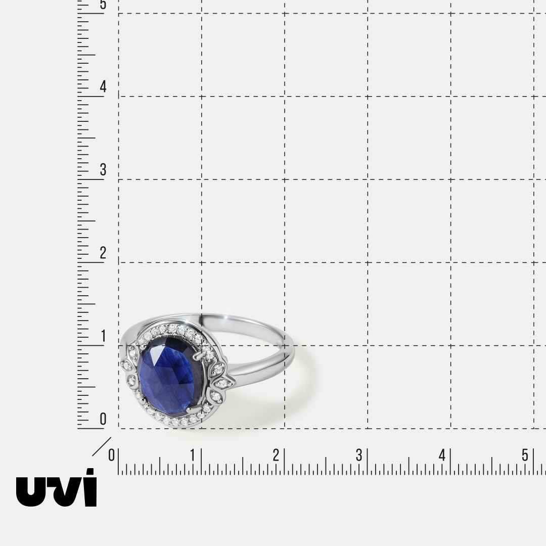 Серебряное кольцо с сапфиром