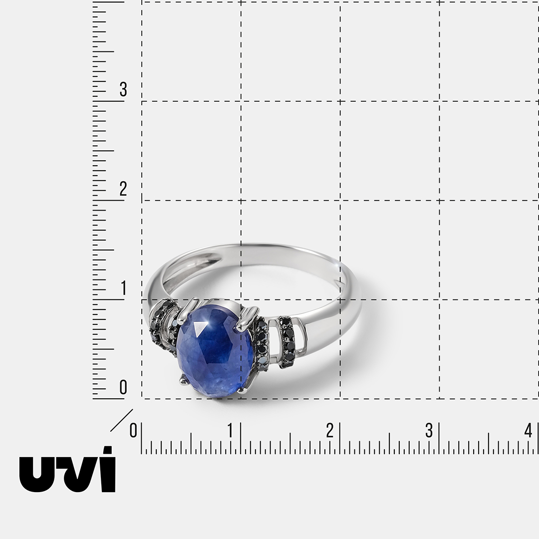 Серебряное кольцо с сапфиром