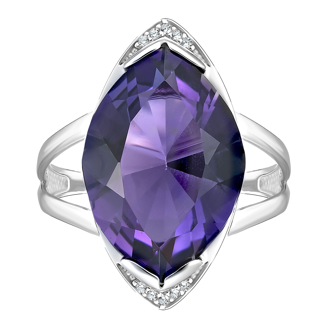 Серебряное кольцо с аметистом