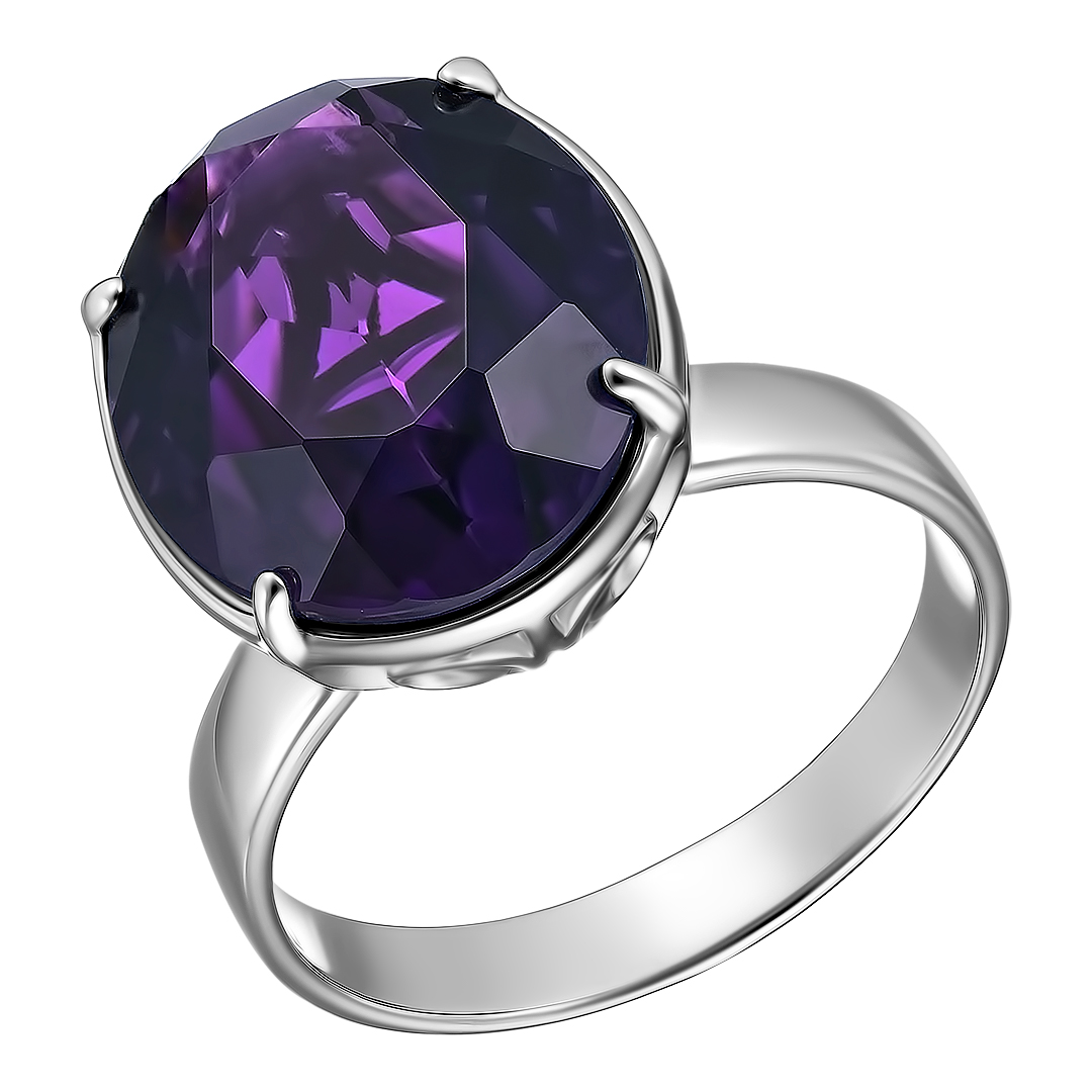 Серебряное кольцо с аметистом