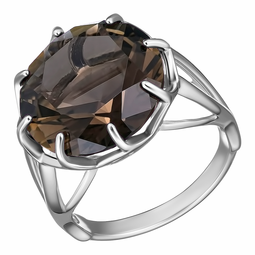 Серебряное кольцо с раухтопазом