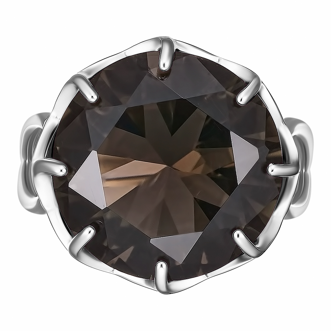 Серебряное кольцо с раухтопазом