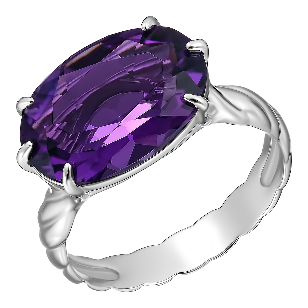 Серебряное кольцо с аметистом