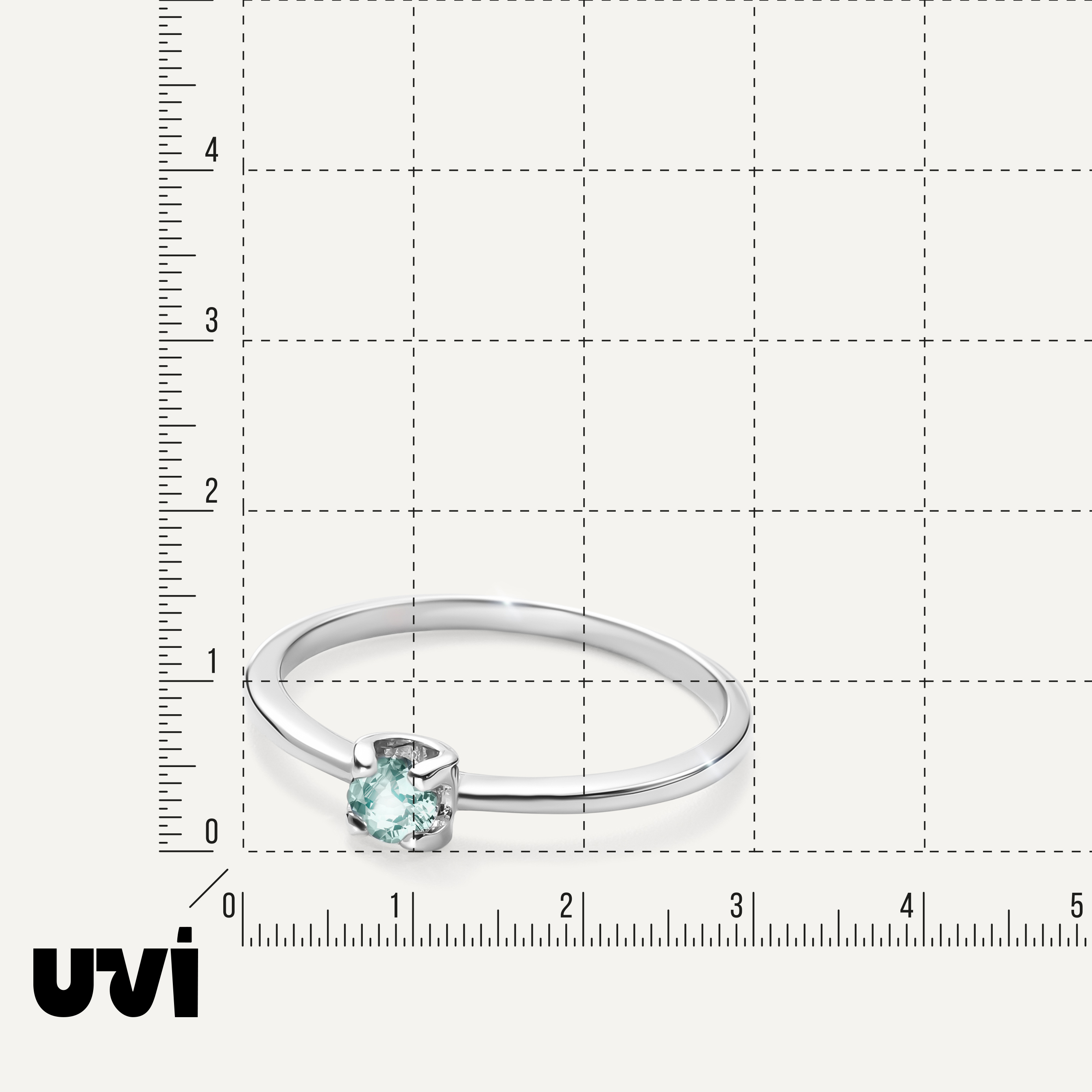 Серебряное кольцо с муассанитом