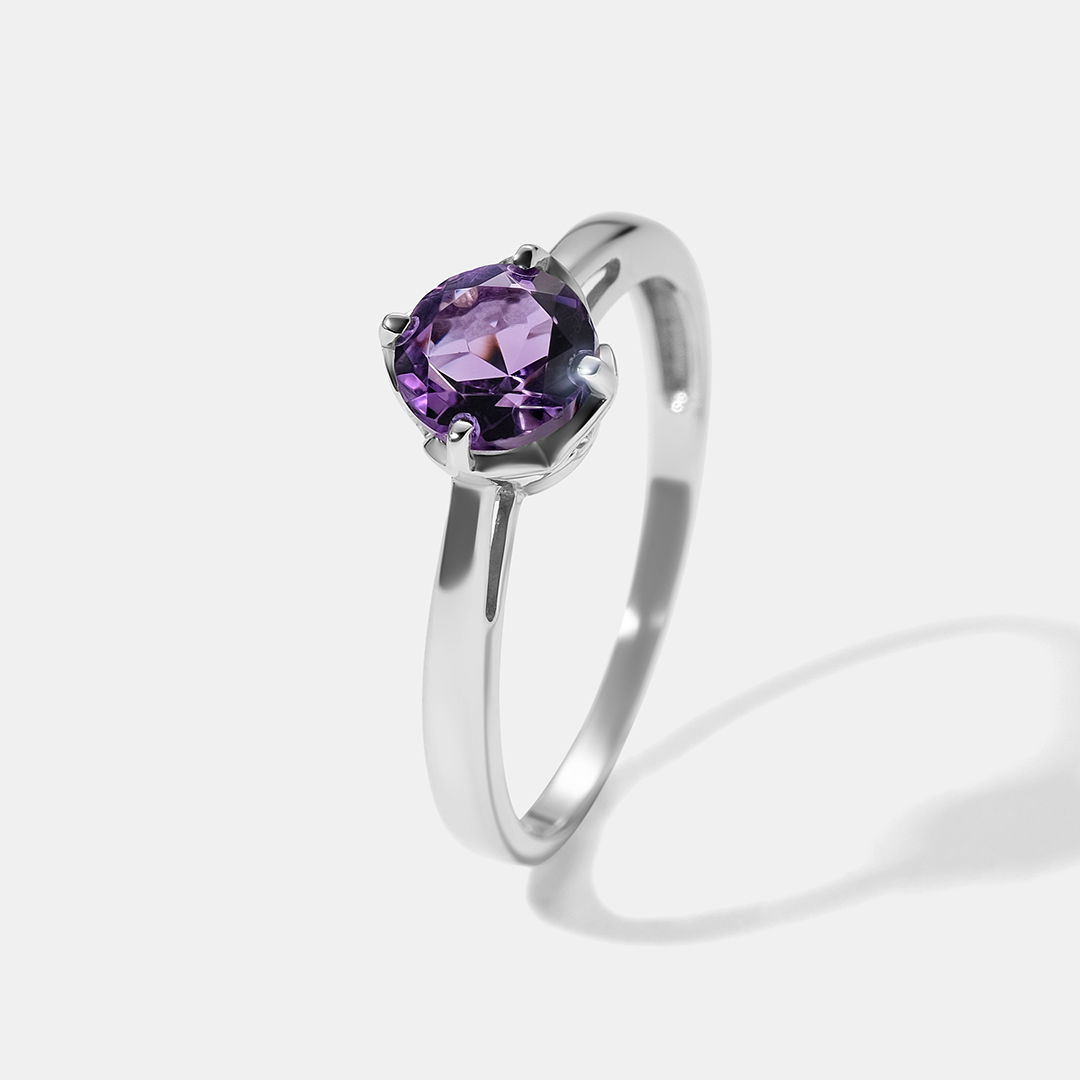 Серебряное кольцо с аметистом