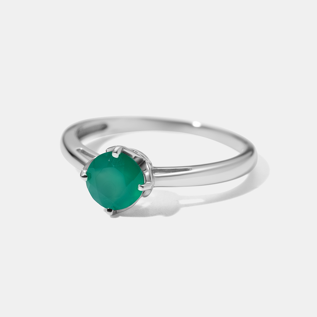Серебряное кольцо с агатом