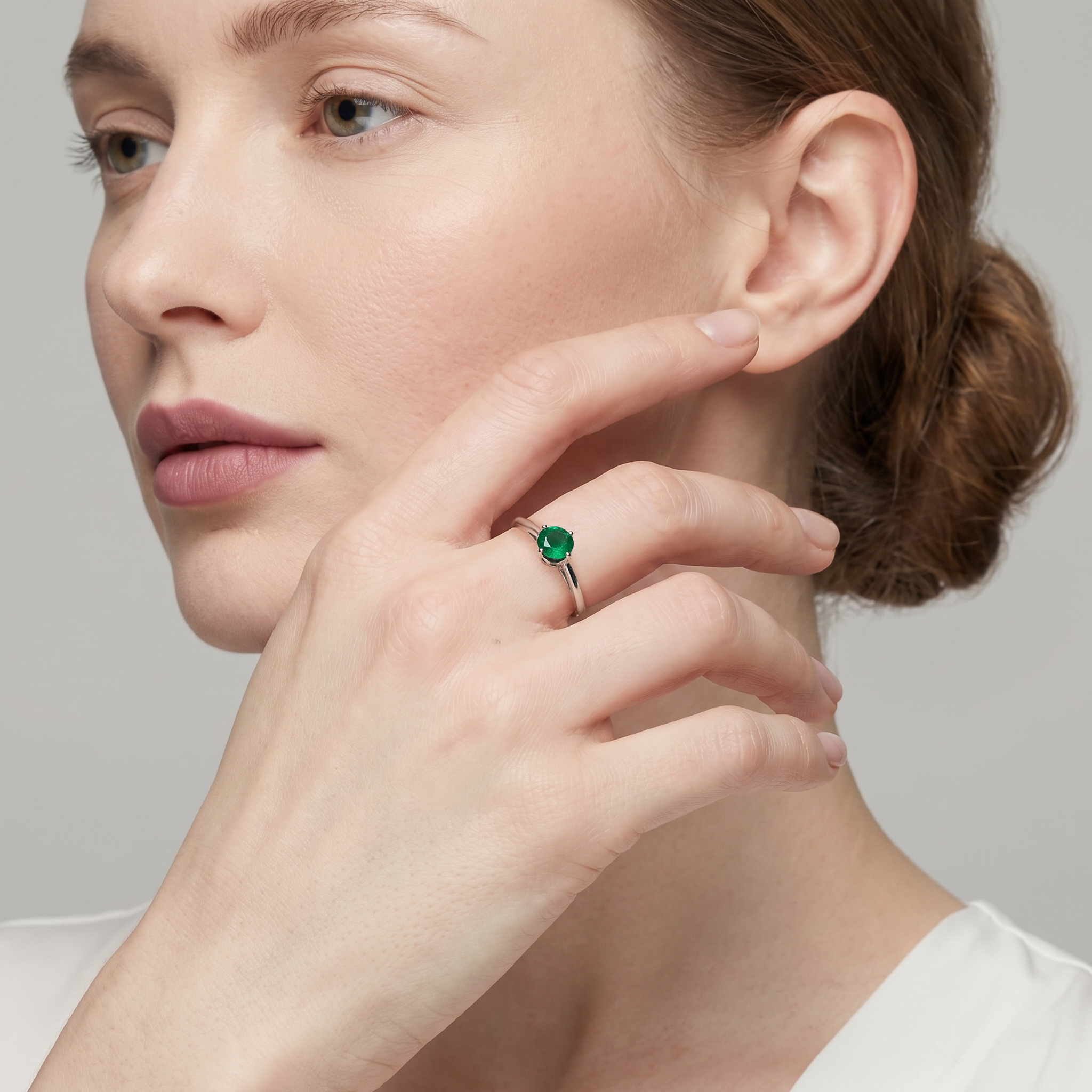 Серебряное кольцо с агатом