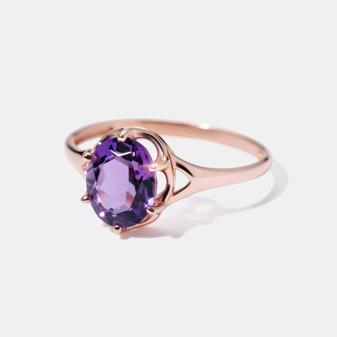 Серебряное кольцо с аметистом