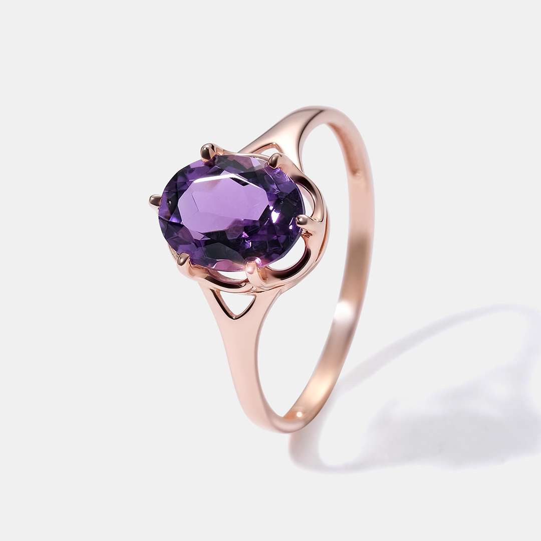 Серебряное кольцо с аметистом