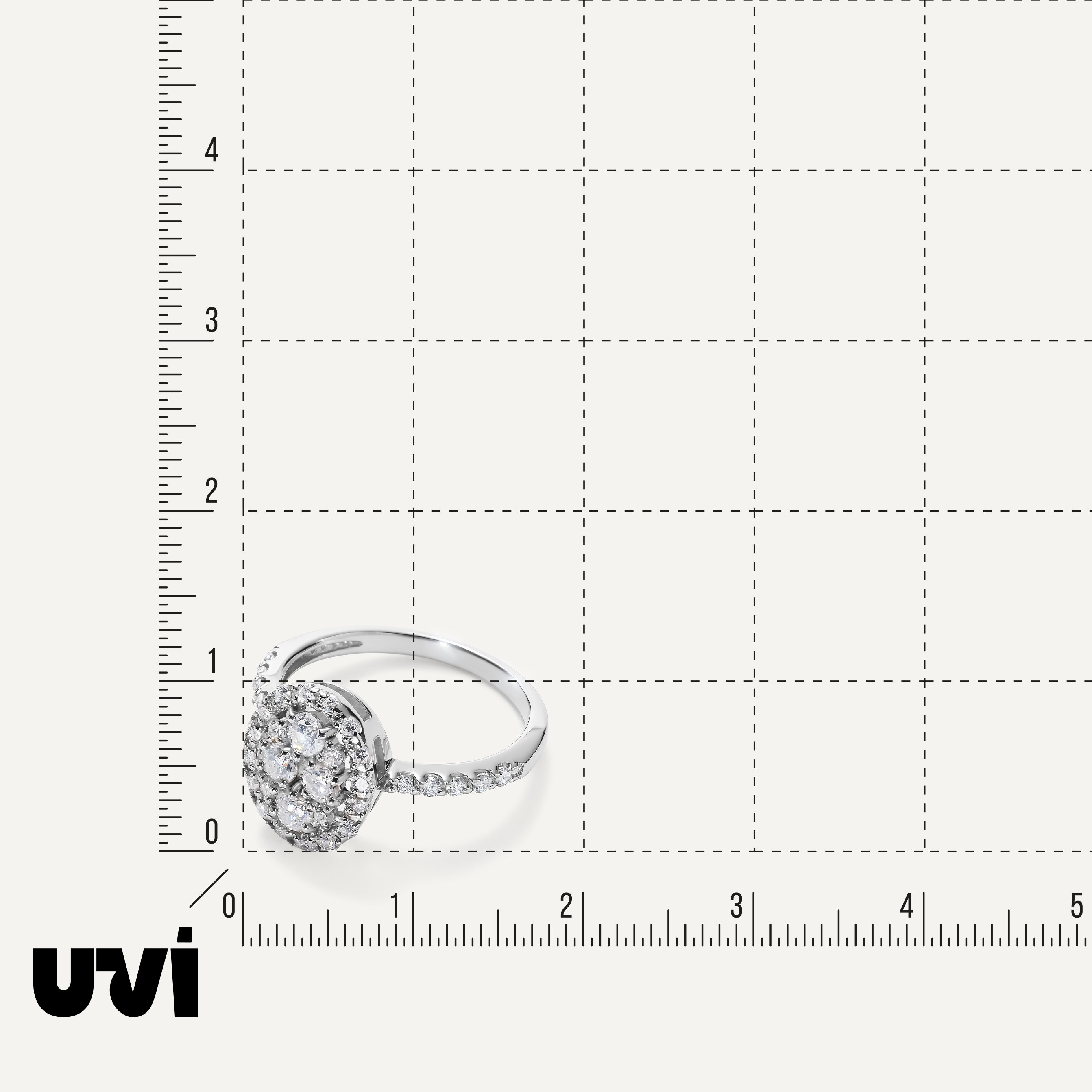 Серебряное кольцо с муассанитами
