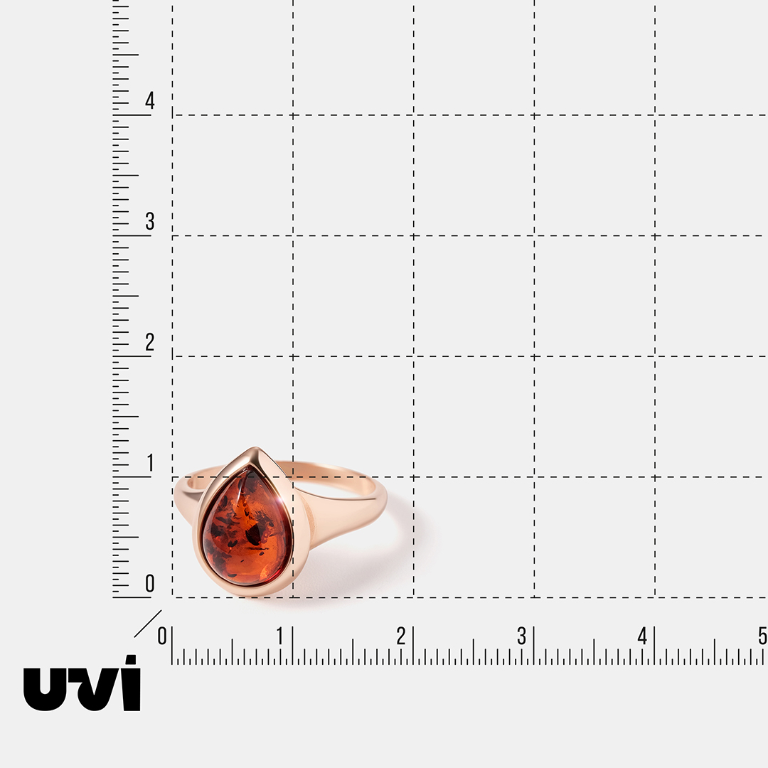 Серебряное кольцо с янтарем