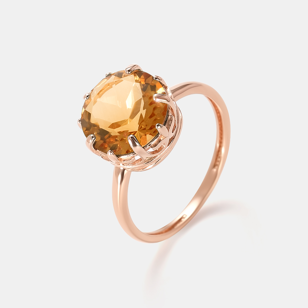 Серебряное кольцо с цитрином