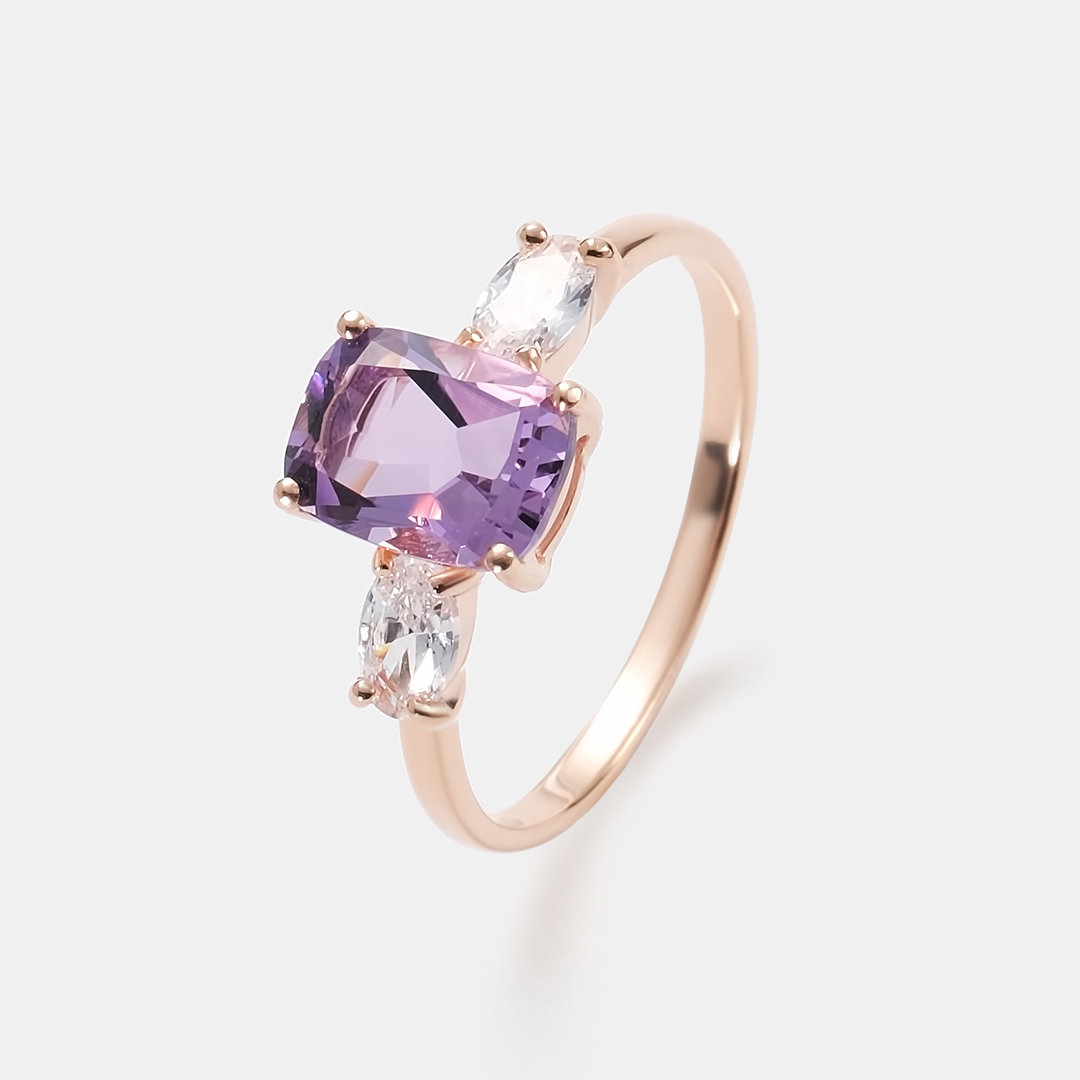 Серебряное кольцо с аметистом