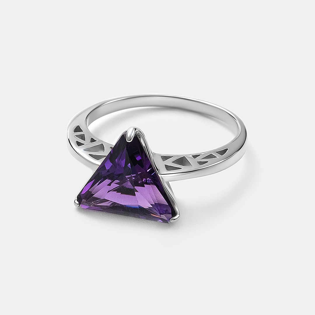 Серебряное кольцо с аметистом