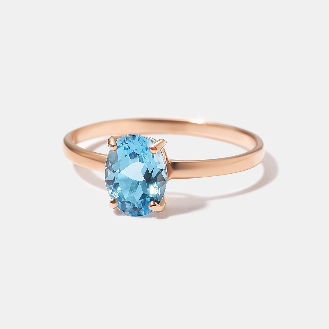 Серебряное кольцо с топазом