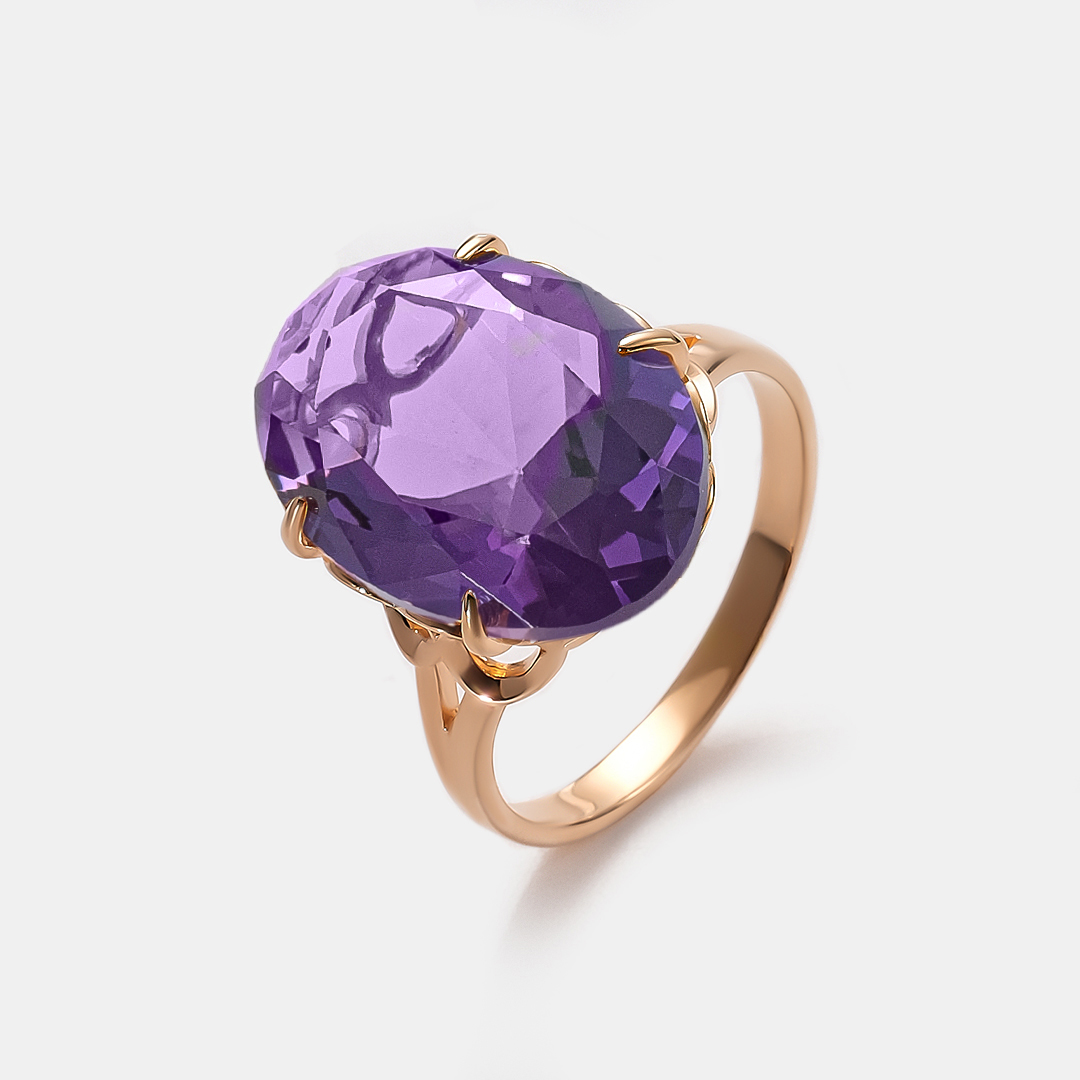 Серебряное кольцо с аметистом