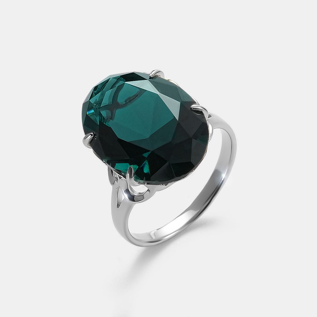 Серебряное кольцо с празиолитом