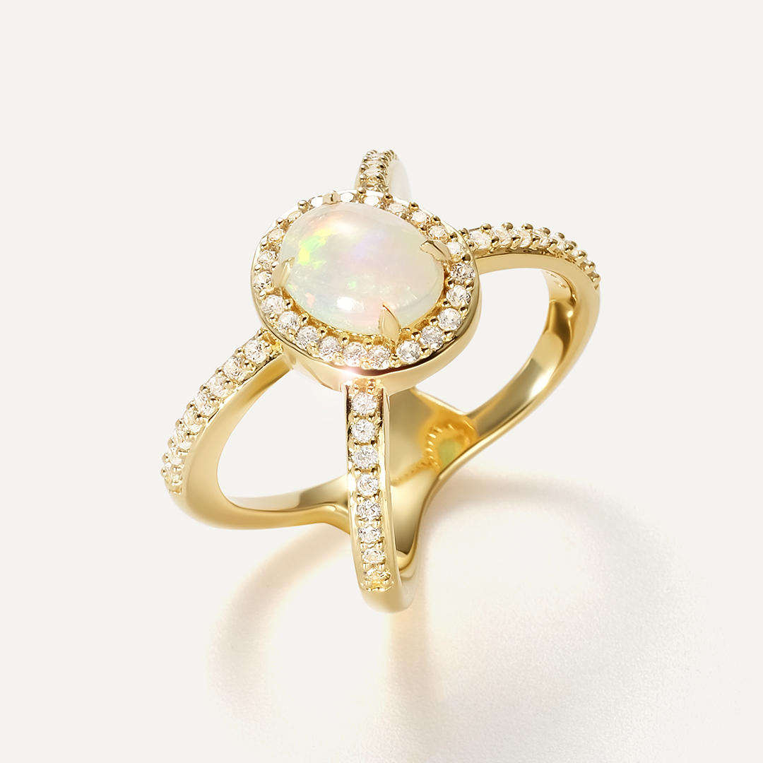 Серебряное кольцо с опалом