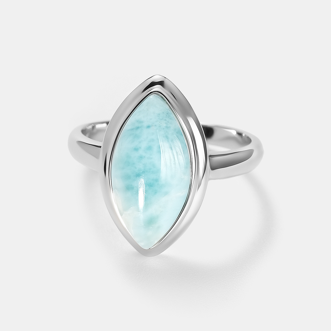 Серебряное кольцо с ларимаром