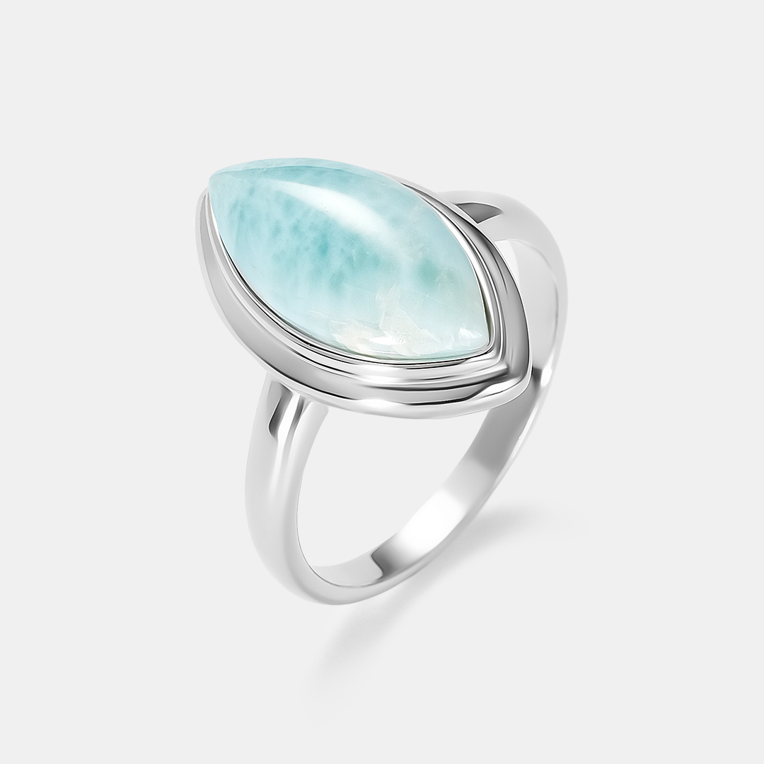Серебряное кольцо с ларимаром
