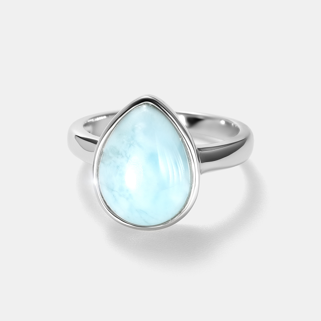 Серебряное кольцо с ларимаром