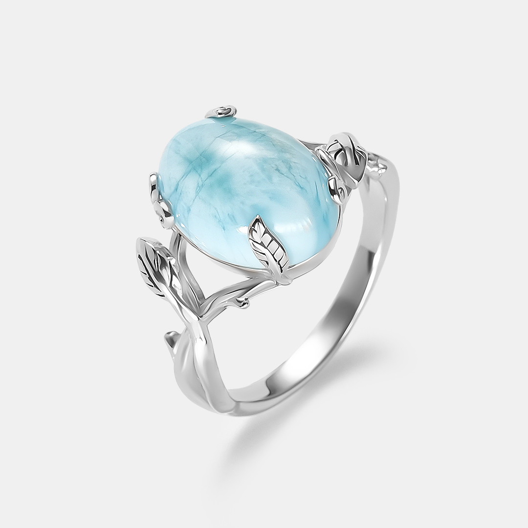 Серебряное кольцо с ларимаром