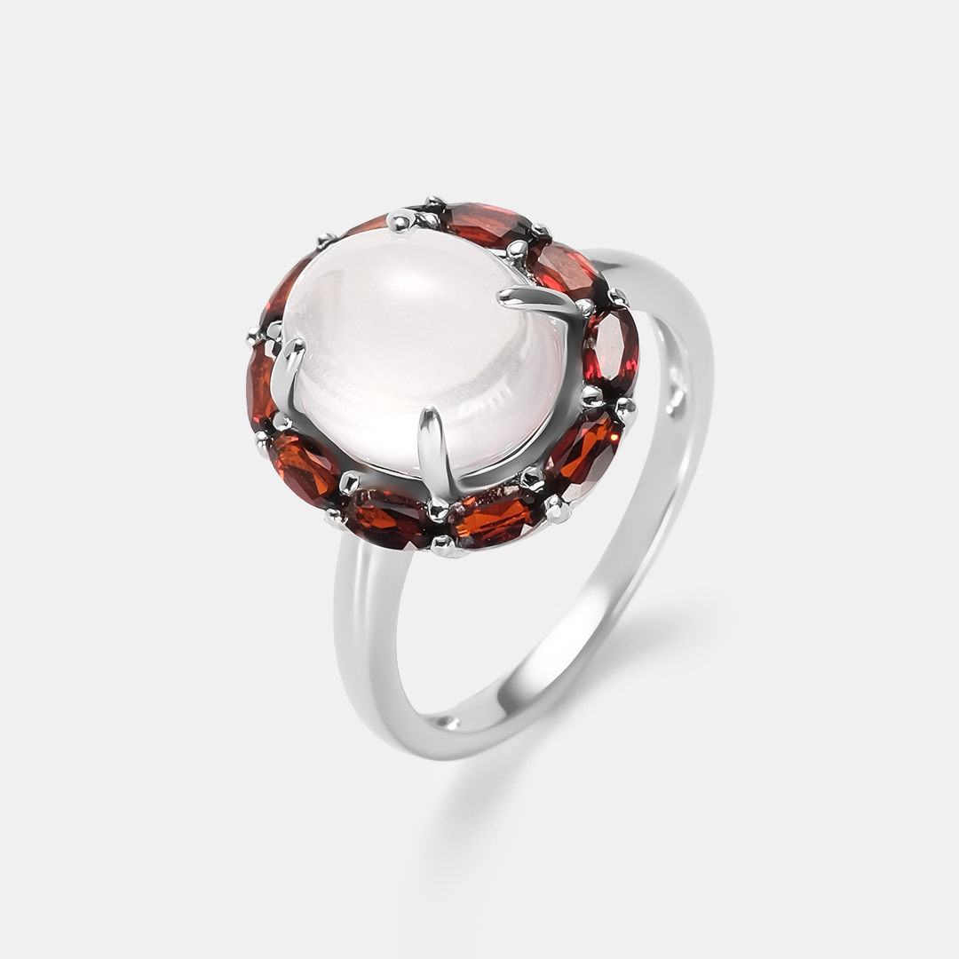 Серебряное кольцо с кварцем