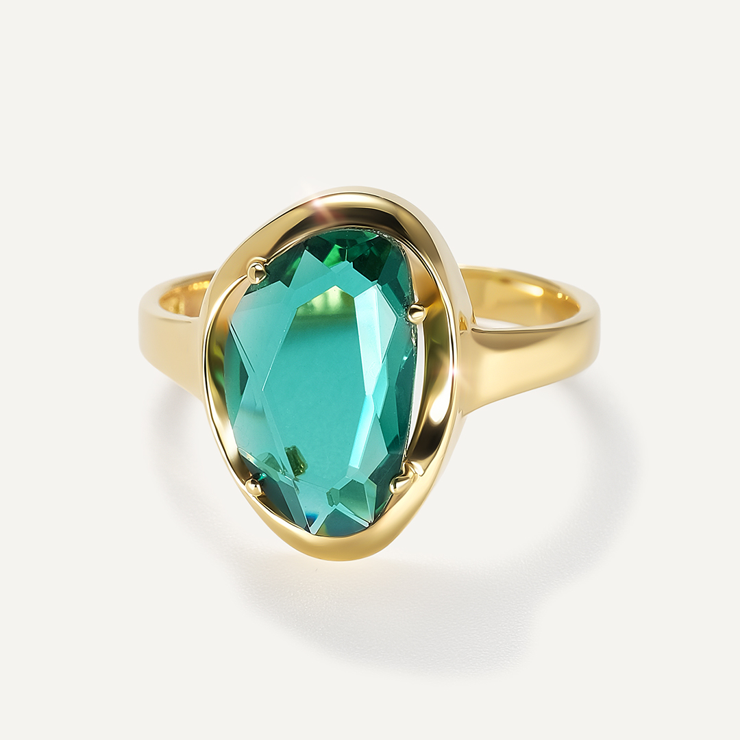 Серебряное кольцо с празиолитом