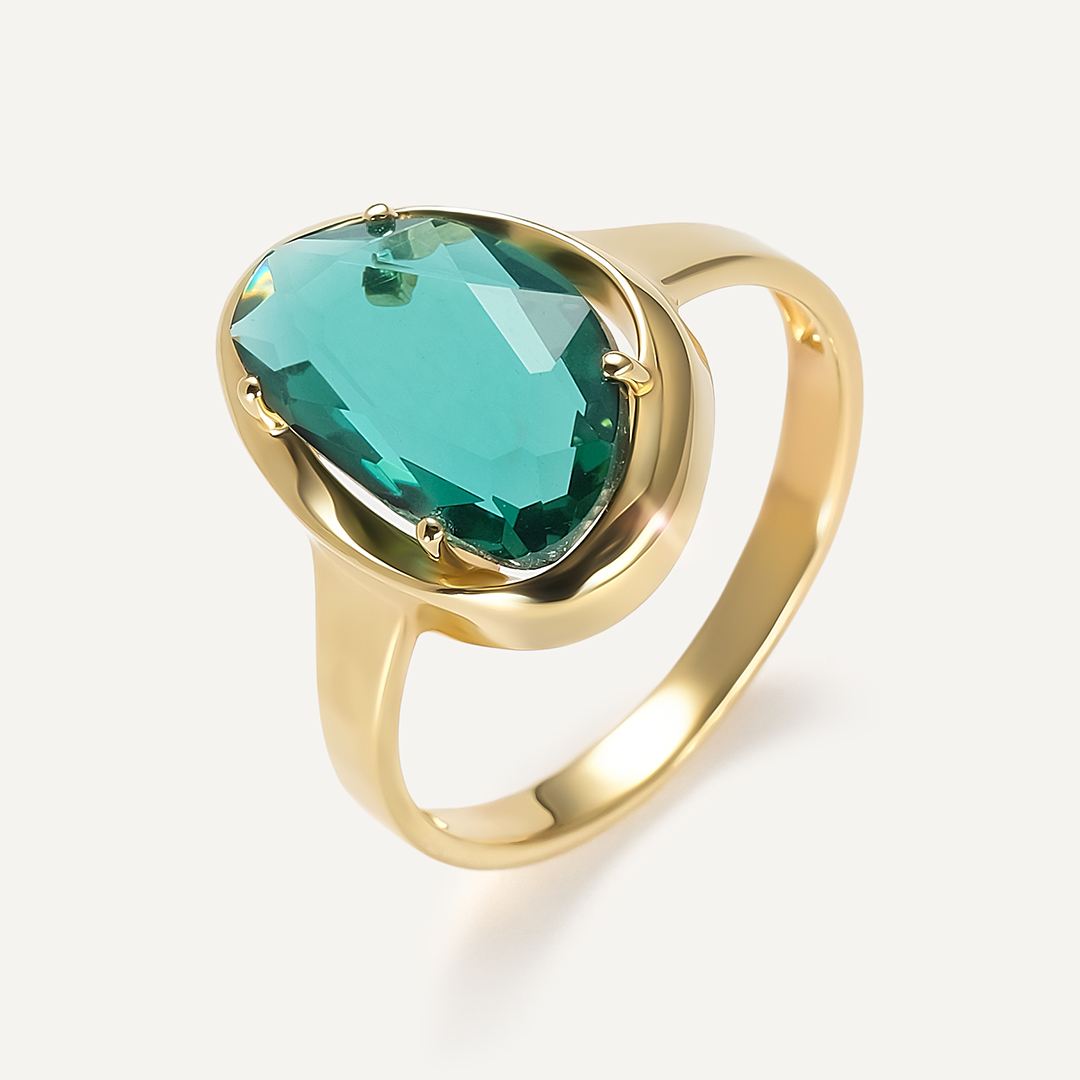 Серебряное кольцо с празиолитом