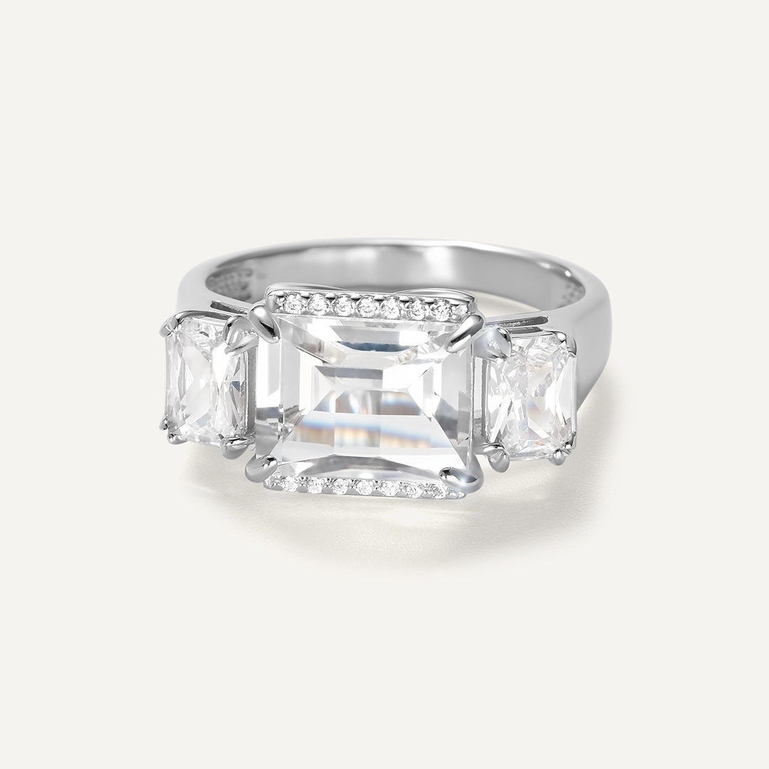 Серебряное кольцо с горным хрусталем