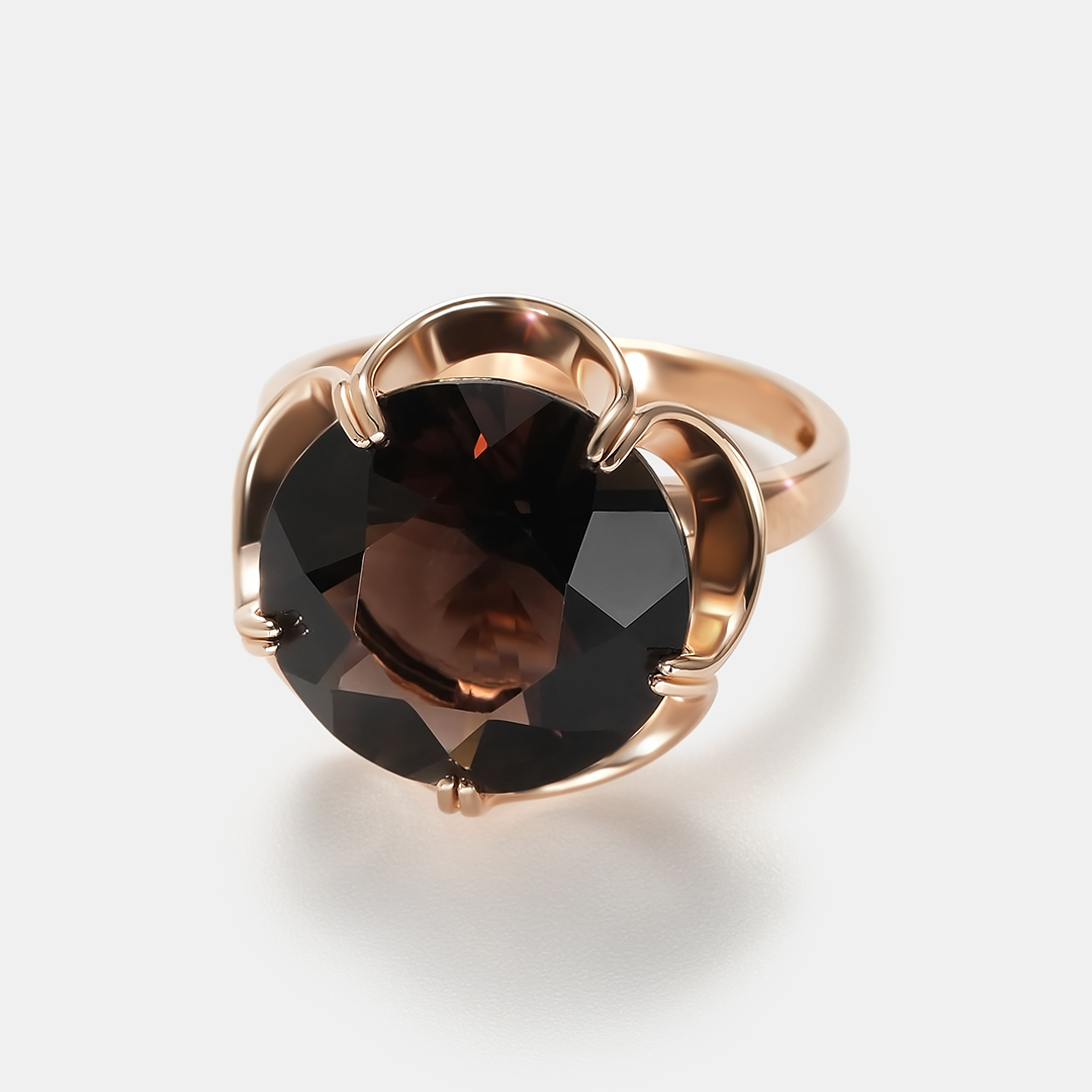 Серебряное кольцо с раухтопазом