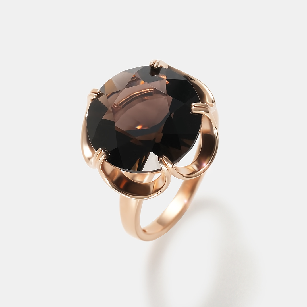 Серебряное кольцо с раухтопазом