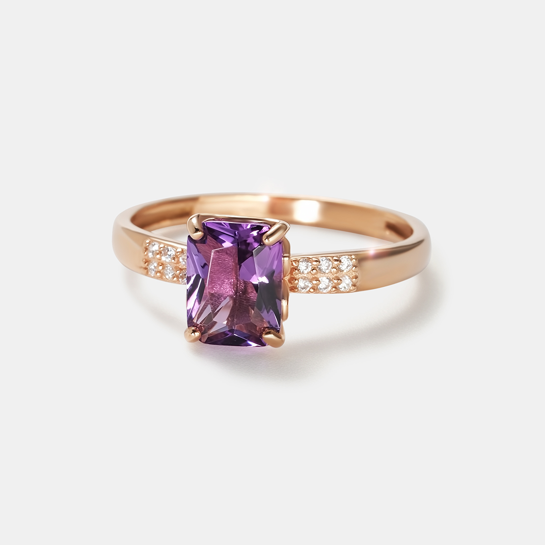 Серебряное кольцо с аметистом