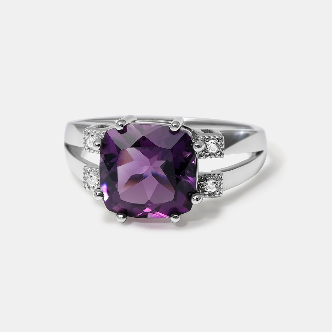 Серебряное кольцо с аметистом