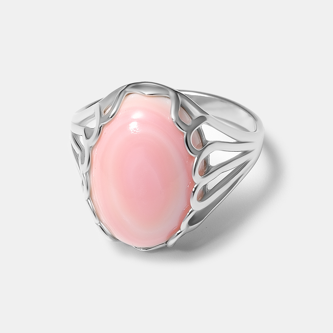 Серебряное кольцо с кораллом