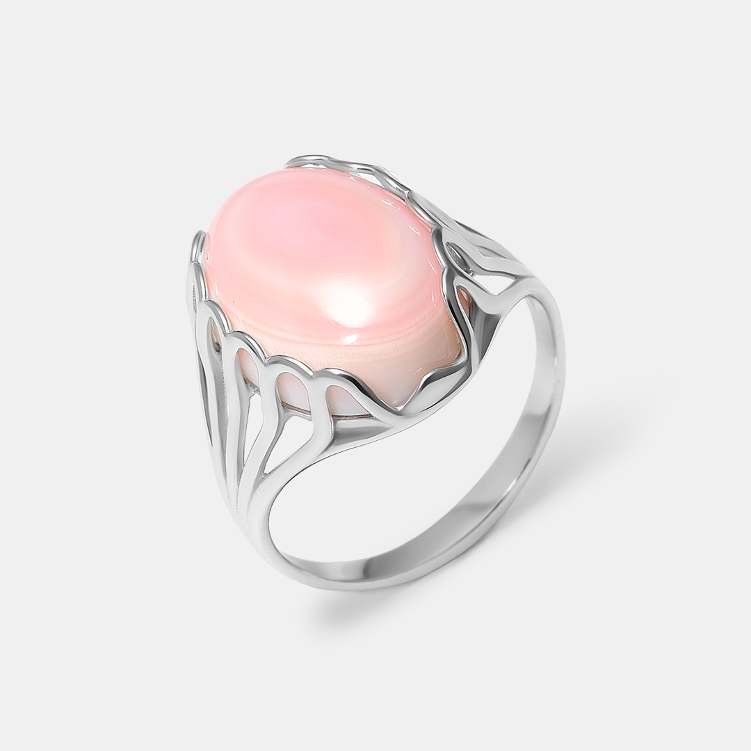 Серебряное кольцо с кораллом